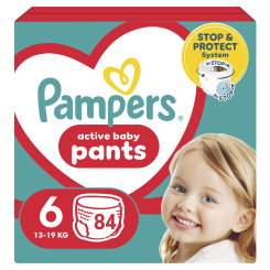 Товары по уходу - Подгузники-трусики Pampers Active baby Giant 13-19 кг 84 шт (8006540069530)