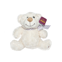М'які тварини - М'яка іграшка дитяча ведмідь white з бантом 33 см Grand DD651987 (88789)