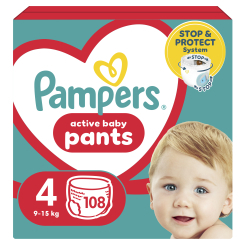 Товари для догляду - Підгузки-трусики Pampers Active baby Maxi 9-15 кг 108​ шт (8006540069448)