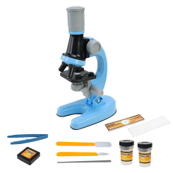 Научные игры, фокусы и опыты - Набор для опытов Країна Іграшок Микроскоп синий (1013A-1/2)