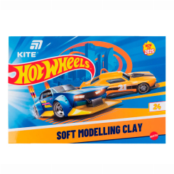 Наборы для лепки - Восковой пластилин Kite Hot Wheels 24 цвета (HW25-089)