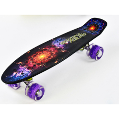 Пенниборд - Скейт Пенни борд со светящимися PU колёсами Best Board Beautiful feeling Разноцветный (74544)