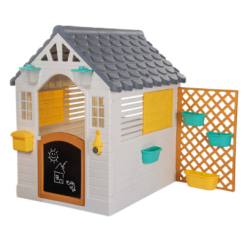 Игровые комплексы, качели, горки - Детский домик Dolu бело-желтый (8690089033109)