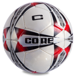 Спортивные активные игры - Мяч футбольный planeta-sport №5 PU CORE 5 STAR CR-007 Белый-красный