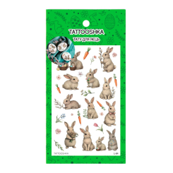 Набори для творчості - Набір тату для декорування яєць Tattooshka Великодні зайчики (L-84)