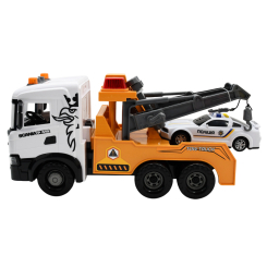 Транспорт і спецтехніка - ​Ігровий набір TechnoDrive Mid Truck Евакуатор Scania з машиною поліції (3004KS)