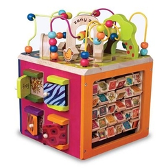 Развивающие игрушки - Развивающая игрушка Battat Зоо-куб деревянный (BX1004X)