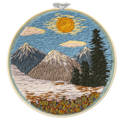 Набори для творчості - Набір для вишивки гладдю Brushme Тиша високих гір (EMBR005)