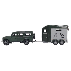 Транспорт и спецтехника - Игровой набор TechnoDrive Land Rover с прицепом и фигурками лошадей (520460.270)