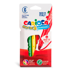 Канцтовари - Фломастери Carioca Bravo 6 кольорів (42767)