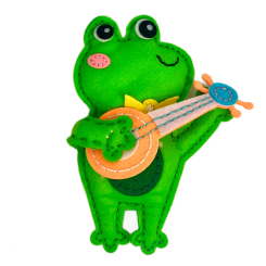 Набори для творчості - Набір для творчості Apli Krapli Зший сам іграшку з фетру Жабка (4820198701369)