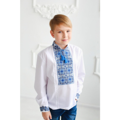 Костюми та маски - Вишита сорочка для хлопчика Скиба СК3062 158 Білий з візерунком (hub_pvnS01799)