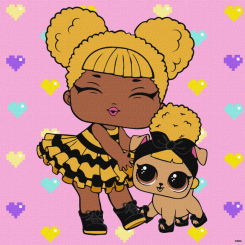 Товары для рисования - Картина по номерам Ідейка Lol Surprise TroopSurprise Queen Bee with Queen Pup 40 х 40 см (KHO6287)