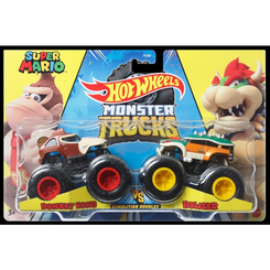 Автомоделі - Набір автомоделей Hot Wheels Monster Trucks Donkey Kong vs Bowser (FYJ64/HNX23)
