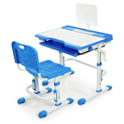 Детская мебель - Парта трансформер Bambi M 3111(2)-4 со стульчиком, регулируемая, синяя (KL00013)