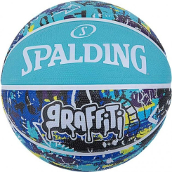 Спортивные активные игры - Мяч баскетбольный резиновый №7 SPALDING GRAFFITI Multicolor (689344405957) (84373Z)