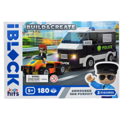 Конструкторы с уникальными деталями - Конструктор IBLOCK Build & create Armoured van pursuit 180 деталей (KH41/003/3)