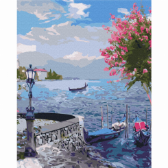 Товари для малювання - Картина за номерами Brushme Старовинний сад біля моря 2 (BS53748)