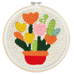 Наборы для творчества - Набор для создания ковровой вышивки Brushme Горшок счастья (PMBR008)