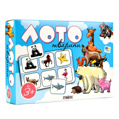 Настільні ігри - Настільна гра Strateg Лото Тварини (30579)