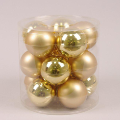 Аксесуари для свят - Кульки скляні Flora D-8 см. 15 шт(44599) (MR35793)