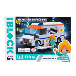 Конструктори з унікальними деталями - Конструктор IBLOCK Build & create Ambulance 178 деталей (KH17/001/1)