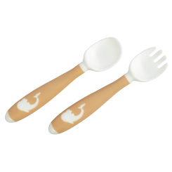 Товары по уходу - Набор для кормления Baby Team Вилка и ложечка с гибкой ручкой (6120) Товары по уходу - Набор для кормления Baby Team Вилка и ложечка с гибкой ручкой (6120)