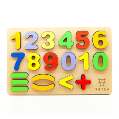 Розвивальні іграшки - Пазл-вкладиш Tatev Веселі цифри (0003) (4820230000000)