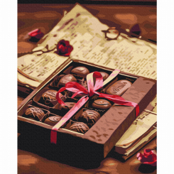 Товары для рисования - Картина по номерам Brushme Признание в любви (BS53885)