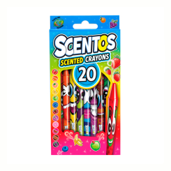 Канцтовари - Воскові олівці Scentos Фруктова феєрія ароматні 20 кольорів (40277)