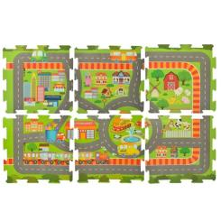 Пазлы - Детский коврик-мозаика 6 элементов Metr+ Дороги (ncd.5800) (roy_krp110bdg5800)