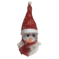Аксесуари для свят - Фігурка сніговик LED ABC червоний ковпачок, що світиться (55c0f32b)
