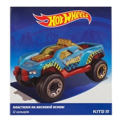 Набори для ліплення - Восковий пластилін Kite Hot wheels 12 кольорів 240 г (HW19-1086)