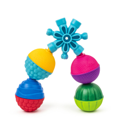 Развивающие игрушки - Развивающая игрушка Lalaboom Текстурные бусинки 12 предметов (BL100) 