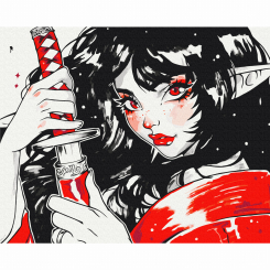 Товары для рисования - Картина по номерам Brushme Красная катана (BS53904)