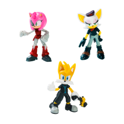 Фигурки персонажей - Набор игровых фигурок Sonic Prime Ребел Руж, Тэйлз, Расти Роуз (SON2020C)