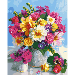 Товары для рисования - Картина по номерам Art Craft Цветочная радуга 40 х 50 см (12114-AC)