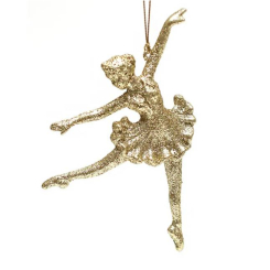Аксесуари для свят - Підвіска новорічна Flora Балерина Золотий (11771) (MR35236)