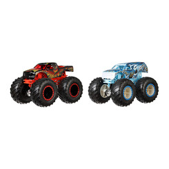 Автомоделі - Набір машинок Hot Wheels Monster trucks Червона і блакитна (FYJ64/FYJ67)