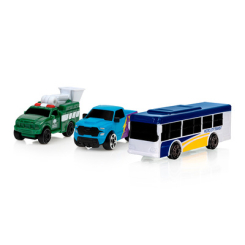 Транспорт и спецтехника - Набор машинок Micro Machines Городской транспорт 3 штуки (MMW0010)