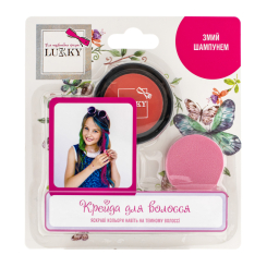 Косметика - Пудрова крейда для волосся Lukky червона зі спонжем (T11914П)