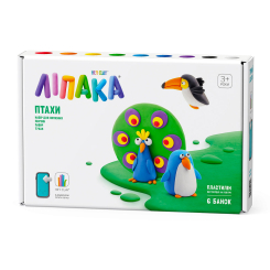 Наборы для лепки - Набор пластилина Ліпака Птицы: Пингвин, павлин, тукан (60026-UA01)