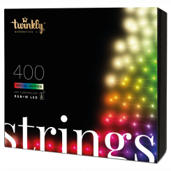 Меблі для геймерів - Гірлянда Smart LED Twinkly Strings RGBW 400 IP44 32м кабель чорний (TWS400SPP-BEU) Меблі для геймерів - Гірлянда Smart LED Twinkly Strings RGBW 400 IP44 32м кабель чорний (TWS400SPP-BEU)