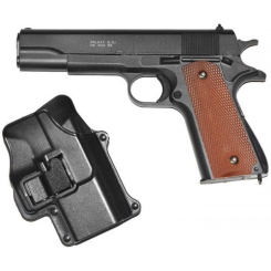Стрілецька зброя - Іграшковий пістолет "Colt M1911 Classic" Galaxy G13+ Метал-пластик з кобурою чорний (32235)