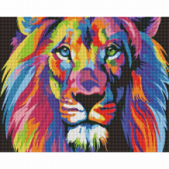 Мозаика - Алмазная мозаика Brushme Радужный лев (DBS1120) Мозаика - Алмазная мозаика Brushme Радужный лев (DBS1120)