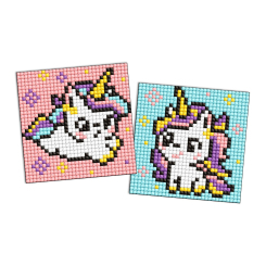 Мозаика - Алмазная мозаика на магните Идейка Два единорожка 9 х 9 см 2 шт (AMG1044)