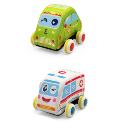 Машинки для малышей - Игровой набор Iggy Ziggy Мягкие машинки (3858894675494)