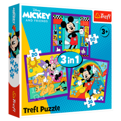 Пазлы - Пазлы Trefl Disney Микки и его веселая команда 3 в 1 (34894)