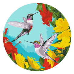 Товари для малювання - Картина за номерами Brushme Колібрі в квітах (RC0001M)