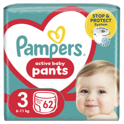 Товары по уходу - Подгузники-трусики Pampers Active baby Midi 6-11 кг 62 шт (8006540069233)